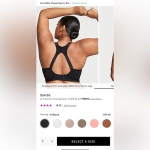 Two Victoria’s Secret Incredible Plunge Sports Bra 34DDD